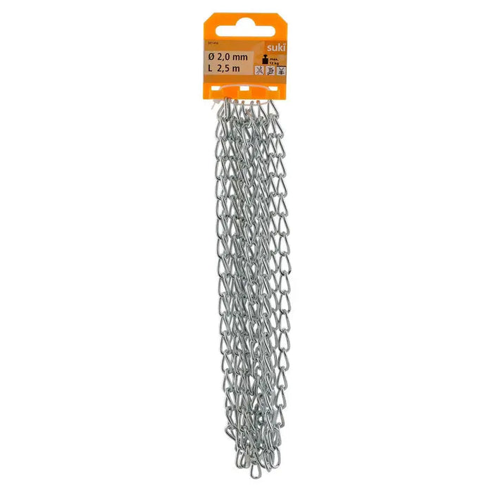 STEEL TWISTED CHAIN GALVANIZED 2.0 MM 2.5 M SUKI - Вериги<<<Въжета и вериги<<<Инструменти и железария<<<Praktiker