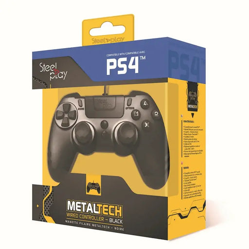 SteelPlay Metaltech Wired Joystick - Black (PS4) - Геймърски джойстици<<<Гейминг аксесоари<<<ТВ Аудио