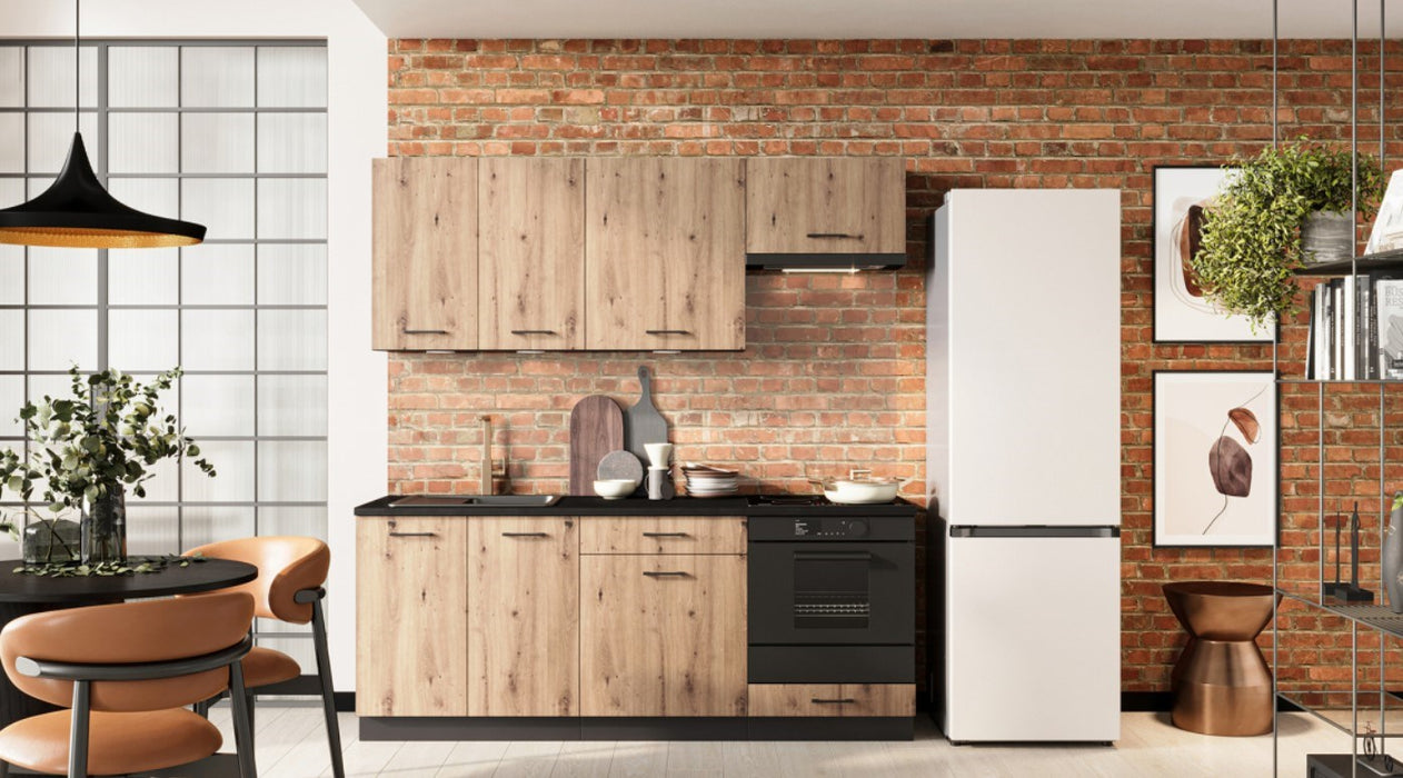 Cosmo Design ANIKA kitchen furniture set, artisan oak/graphite 2.0