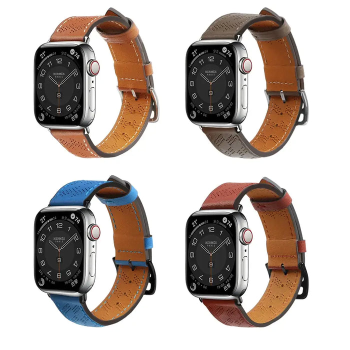 Strap Leather for Apple Watch 38 / 40 / 41 mm band bracelet - dark brown - Smartwatch straps and cases<<<HurtelXML