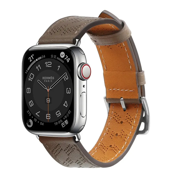 Strap Leather for Apple Watch 38 / 40 / 41 mm band bracelet - dark brown - Smartwatch straps and cases<<<HurtelXML