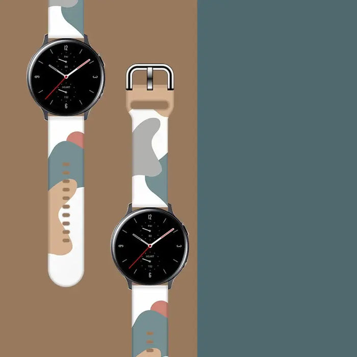 Strap Moro for Samsung Galaxy Watch 45 / 46 / 47 mm silicone bracelet watch band - pattern 2 - Smartwatch straps