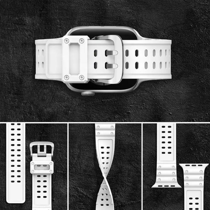 Strap Triple Protection for Apple Watch 38 / 40 / 41 mm band bracelet - white - Smartwatch straps and cases<<<HurtelXML