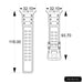 Strap Triple Protection for Apple Watch 38 / 40 / 41 mm band bracelet - transparent - Smartwatch straps
