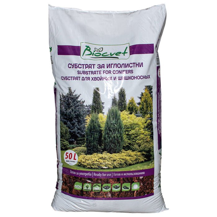 SUBSTRATE FOR NEEDLE LEAVES 50L BIOCOLOR - Почви<<<Торове почви и тревни смески<<<Градина<<<Praktiker