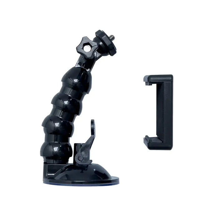 Suction Cup Holder for GoPro DJI Insta360 SJCam Eken + Smartphone Adapter - Black - Sport products<<<HurtelXML