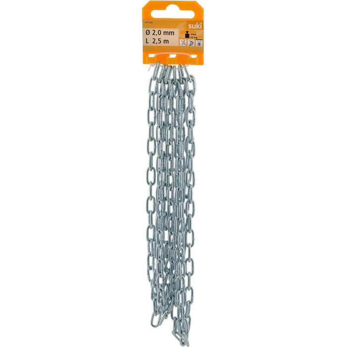 STEEL CHAIN WELDED 2 MM 2.5 M SUKI
