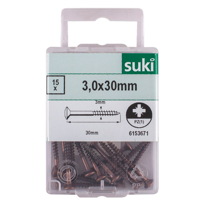 WOOD SCREW 3X30 MM SUKI 15 PCS