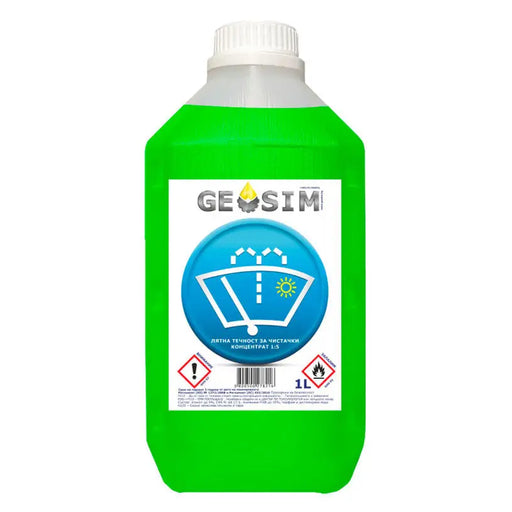 SUMMER LIQUID FOR CLEANING CONCENTRATE 1:5 1L GEOSIM - Лятна течност за чистачки<<<Сезонни авто продукти<<<Авто и