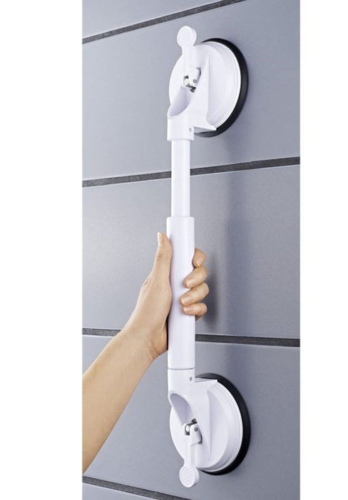 Telescopic handle with extendable vacuum suction cups