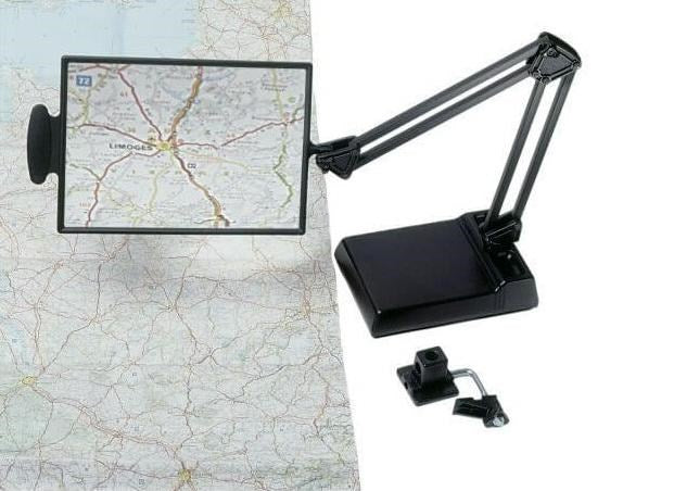 Table-top magnifier mounted on the tabletop