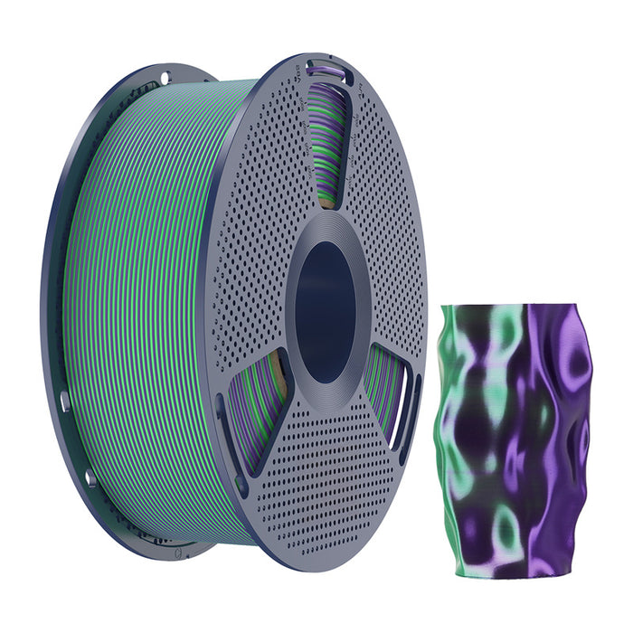 Sunlu PLA+ Silk Dual Color Filament (green and purple)