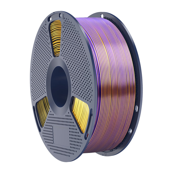 Sunlu PLA+ Silk Tri-Color Filament (Black, Gold, and Purple)