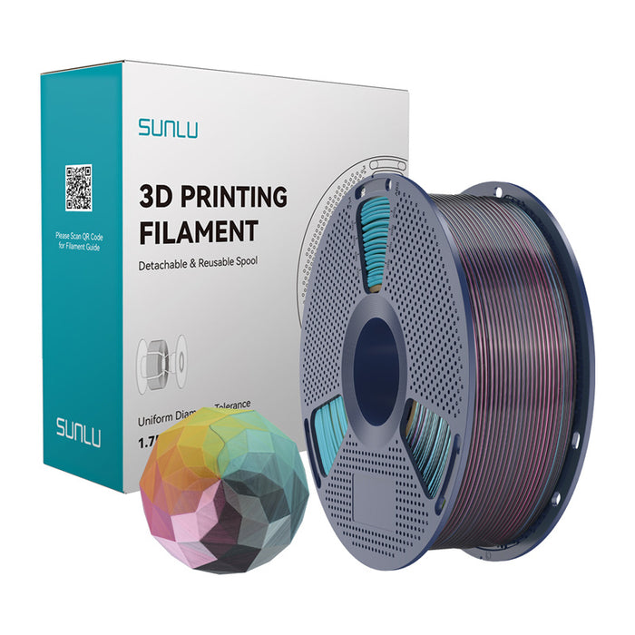 Sunlu PLA+ Silk Forth-Color Filament (red-yellow-green-black)