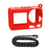 Sunnylife OA5-BHT885-R silicone case with strap for ACTION 5 PRO (red) - Cases and covers<<<Storage