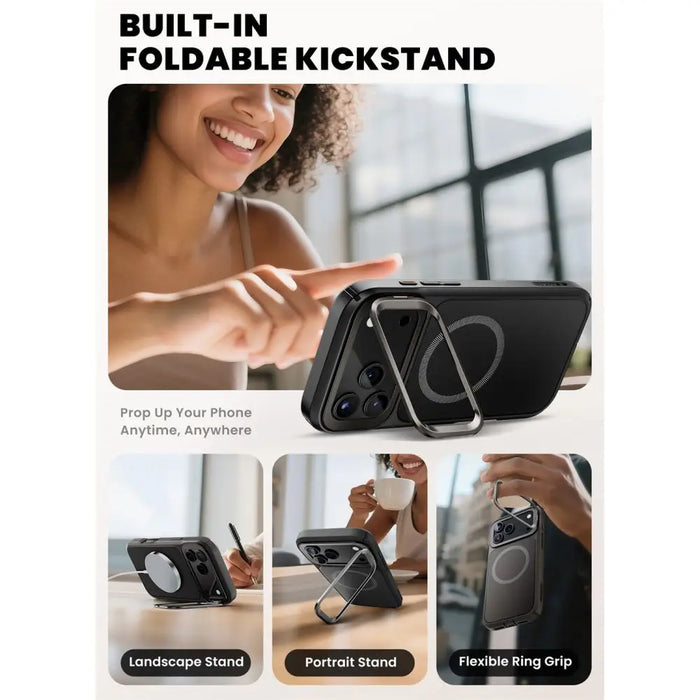 Supcase IBLSN Ares Flip Mag MagSafe Case for iPhone 17 Pro Max - Black - Cell phone cases and covers<<<HurtelXML