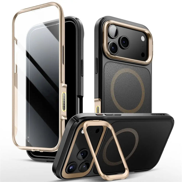 Supcase IBLSN Ares Flip Mag MagSafe Case for iPhone 17 Pro Max - Gold - Cell phone cases and covers<<<HurtelXML