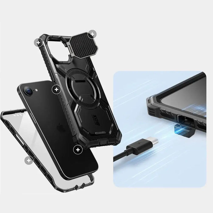 Supcase IBLSN Armorbox Mag iPhone 16e Case - Black - Cell phone cases and covers<<<HurtelXML