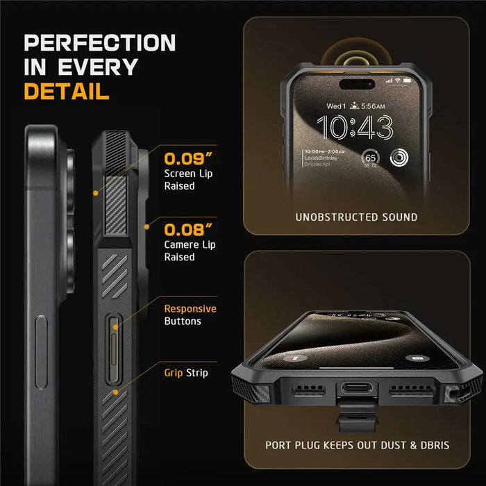 Supcase UB Grip Mag Case with MagSafe for iPhone 16 Pro - Black - Cell phone cases and covers<<<HurtelXML