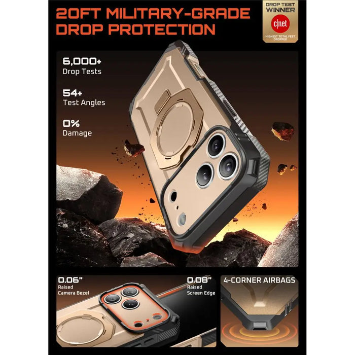 Supcase UB Grip Pro Mag MagSafe Case for iPhone 17 Pro - Gold - Cell phone cases and covers<<<HurtelXML