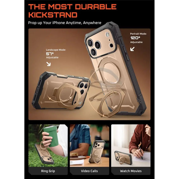 Supcase UB Grip Pro Mag MagSafe Case for iPhone 17 Pro - Gold - Cell phone cases and covers<<<HurtelXML