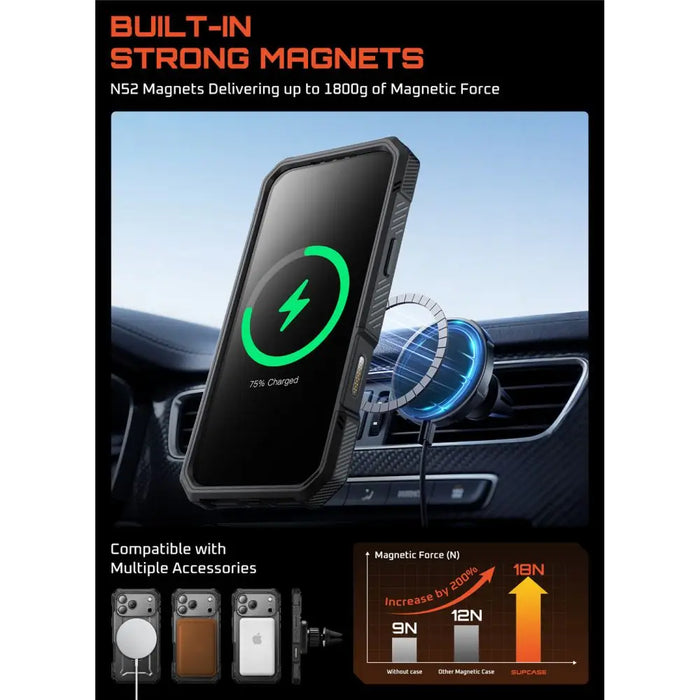 Supcase UB Grip Pro Mag MagSafe Case for iPhone 17 Pro Max - Black - Cell phone cases and covers<<<HurtelXML