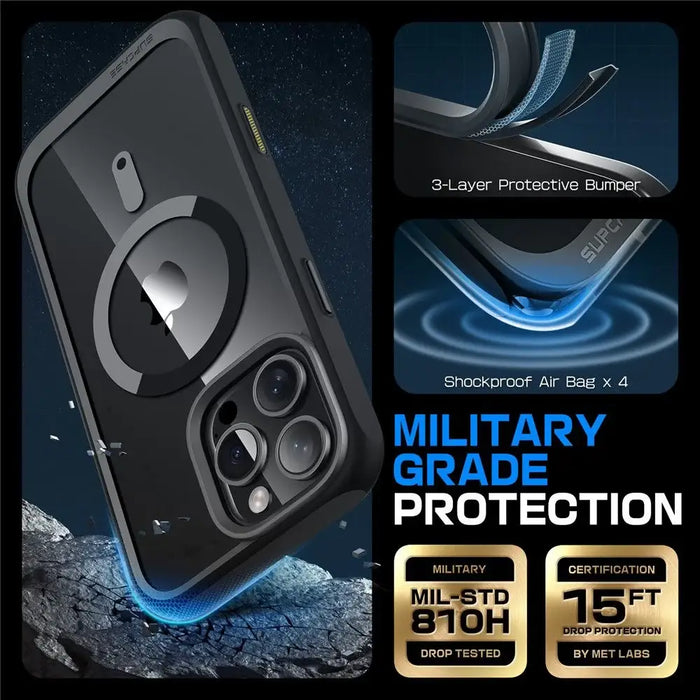 Supcase UB Mag Case with MagSafe for iPhone 16 Pro - Black - Cell phone cases and covers<<<HurtelXML