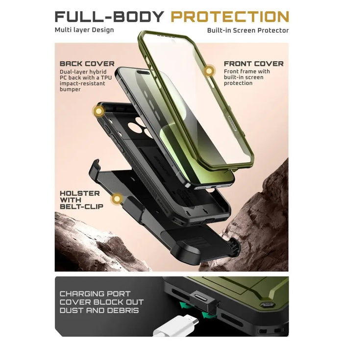 Supcase UB Pro Case for iPhone 17 Pro Max - Green - Cell phone cases and covers<<<HurtelXML