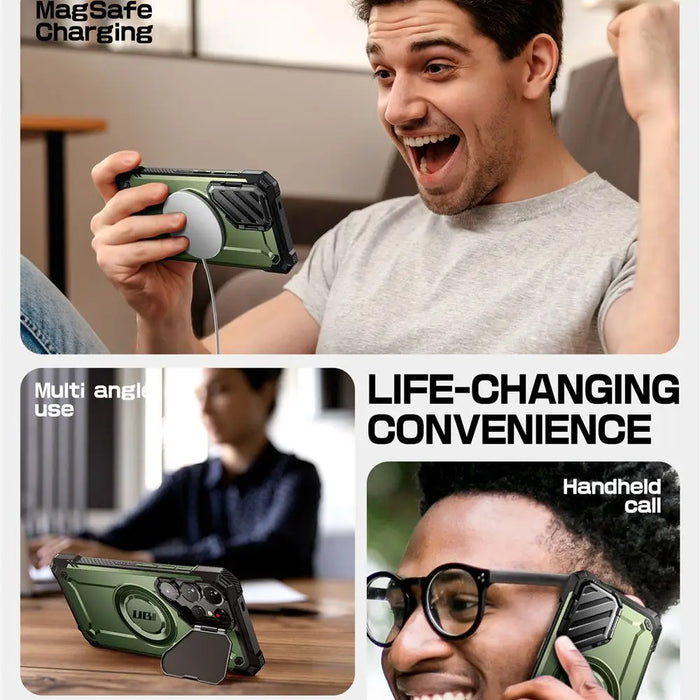 Supcase UB XT Mag Case for Samsung Galaxy S25 Ultra - Olive - Cell phone cases and covers<<<HurtelXML