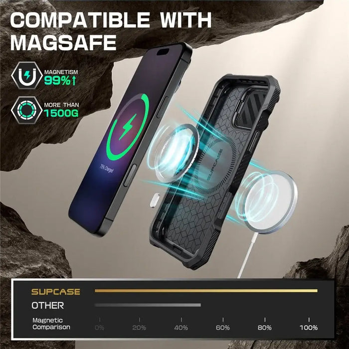 Supcase UB XT Mag Case with MagSafe for iPhone 16 - Black - Cell phone cases and covers<<<HurtelXML