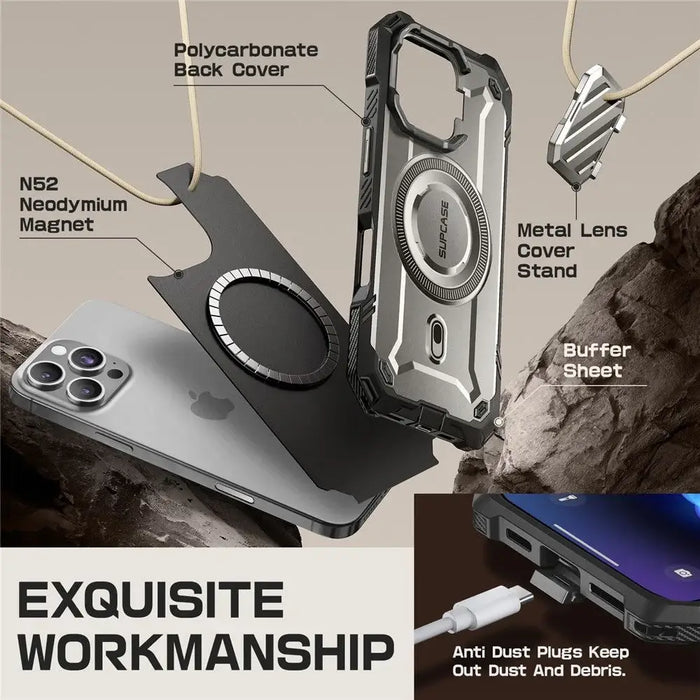Supcase UB XT Mag Case with MagSafe for iPhone 16 Pro Max - Gray - Cell phone cases and covers<<<HurtelXML