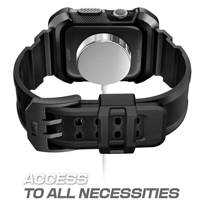 Supcase Unicorn Beetle Pro Case with Strap for Apple Watch 4/5/6/7/8/SE (44/45 mm) - Black - Cell phone cases