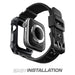 Supcase Unicorn Beetle Pro Case with Strap for Apple Watch 4/5/6/7/8/SE (44/45 mm) - Black - Cell phone cases