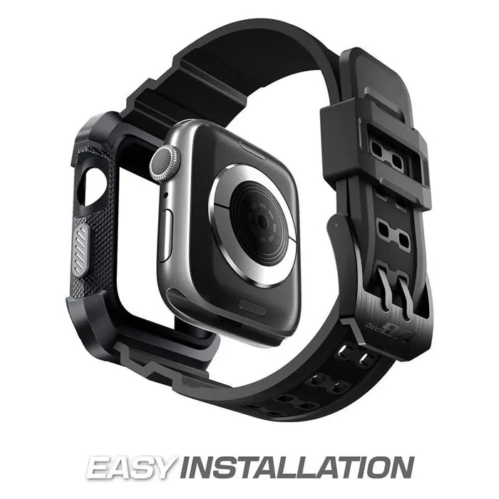 Supcase Unicorn Beetle Pro Case with Strap for Apple Watch 4/5/6/7/8/SE (44/45 mm) - Black - Cell phone cases