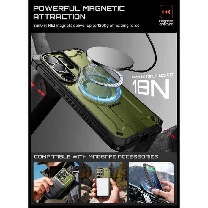 Supcase Unicorn Beetle Pro Mag MagSafe 2-Set Case for Samsung Galaxy S26 Ultra - Green and Black
