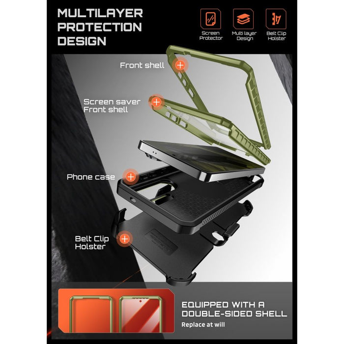 Supcase Unicorn Beetle Pro Mag MagSafe 2-Set Case for Samsung Galaxy S26 Ultra - Green and Black