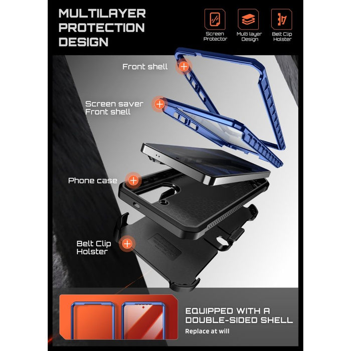 Supcase Unicorn Beetle Pro Mag MagSafe 2-Set Case for Samsung Galaxy S26 - Navy Blue and Black