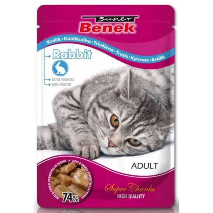 SUPER BENEK Rabbit in sauce - wet cat food - 100 g - Wet foodDLK-KAM<<<For the catDLK<<<ActionPL