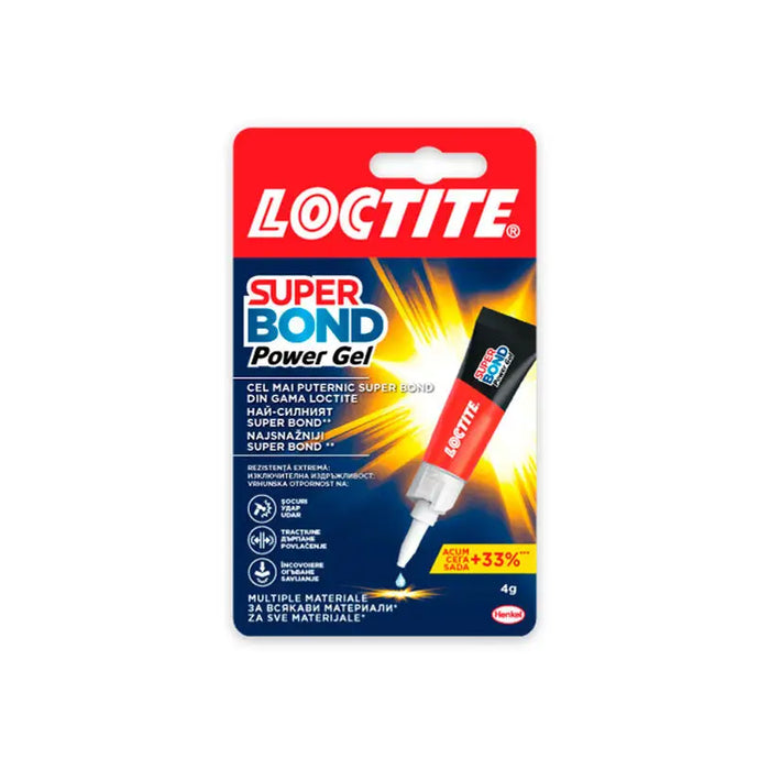 SUPER BOND POWER GEL SECOND ADHESIVE GEL 4 G LOCTITE - Лепила<<<Лепила и ленти<<<Бои и
