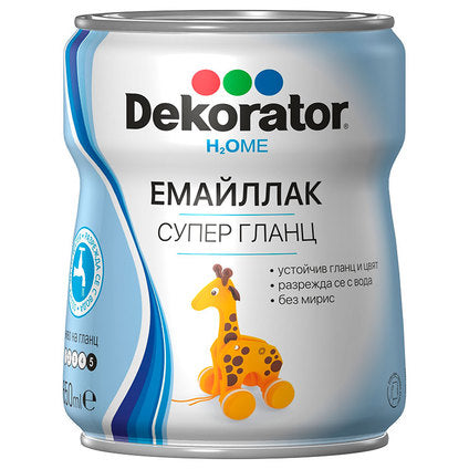 SUPER GLOSS ENAMEL 650 ML WHITE DEKORATOR - Алкидни и водоразтворими<<<Бои за метал и дърво<<<Бои и