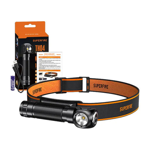 Superfire TH04 2-in-1 headlamp flashlight 600 lm USB-C 5 modes 150 m - Head