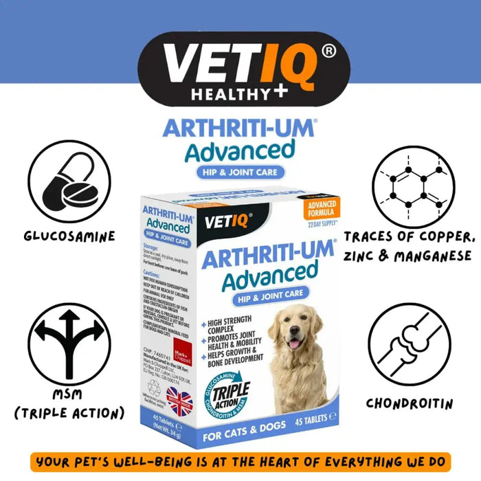 Supplements and vitamins Mark & Chappell VETIQ ARTHRITI-UM ADVANCED - Домашни Животни<<<Дом Градина<<<BigBuy&&&Хранене