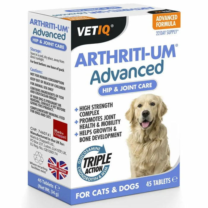Supplements and vitamins Mark & Chappell VETIQ ARTHRITI-UM ADVANCED - Домашни Животни<<<Дом Градина<<<BigBuy&&&Хранене
