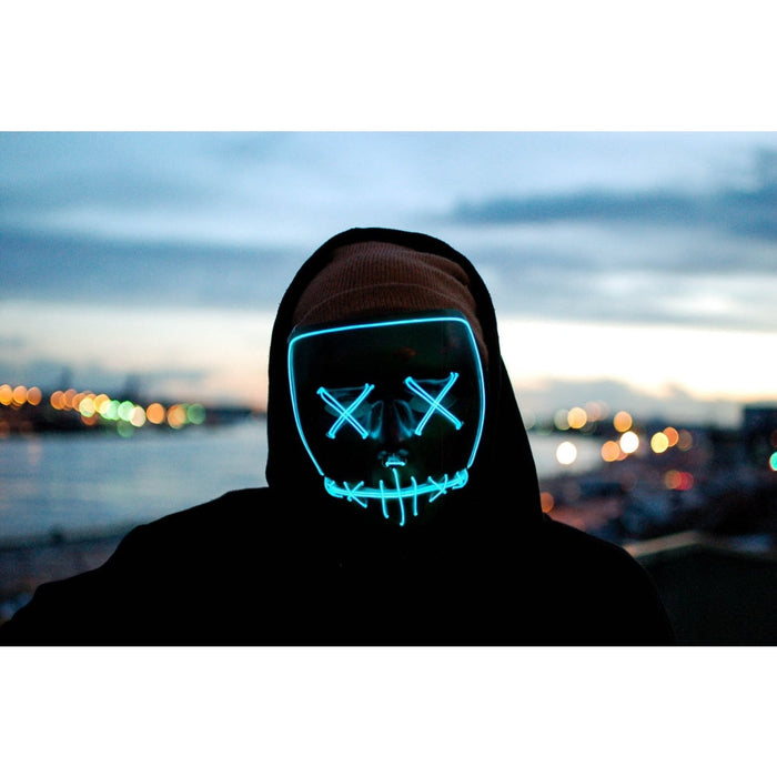 Purge Skull LED Mask for Halloween, Party, New Year, Birthday