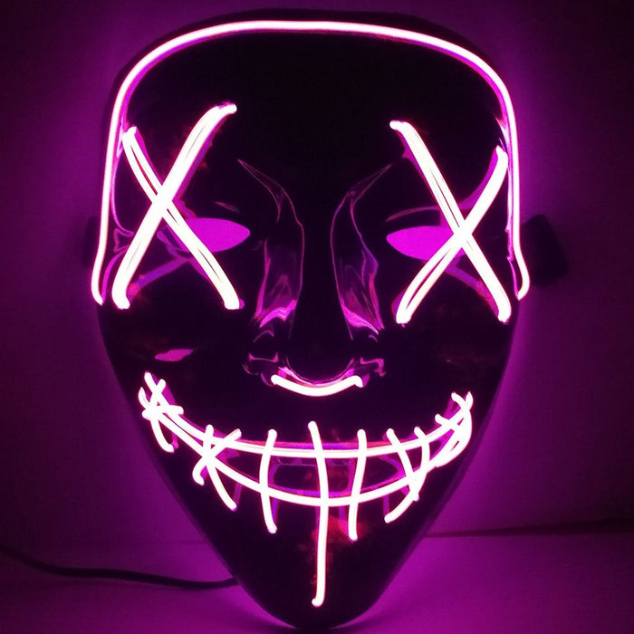 Purge Skull LED Mask for Halloween, Party, New Year, Birthday