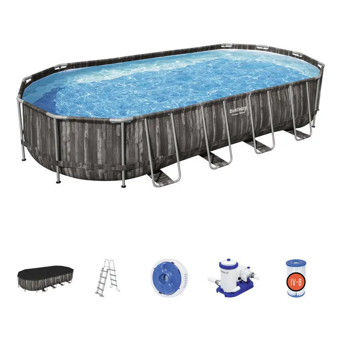 SWIMMING POOL 732X366X122CM BESTWAY 5611T - Басейни с рамка<<<Басейни плажни артикули и оборудване<<<Градина<<<Praktiker