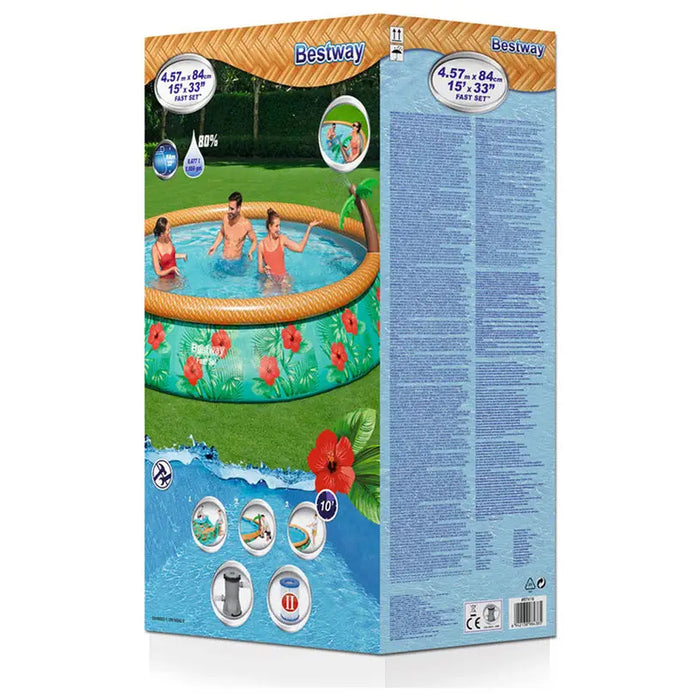 SWIMMING POOL F457X84CM BESTWAY 57416 - Надуваеми басейни<<<Басейни плажни артикули и оборудване<<<Градина<<<Praktiker