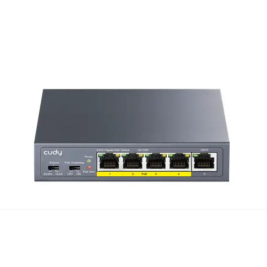 Switch Cudy GS105P 5x port POE metal housing + Switch 36W uncontrollable - Суичове - без контрол<<<Мрежово