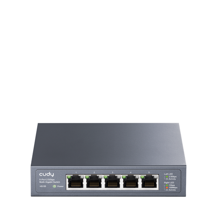 Switch Cudy HS105 5x2.5G port Gigabit Ethernet (RJ45) Metal housing - Суичове - без контрол<<<Мрежово