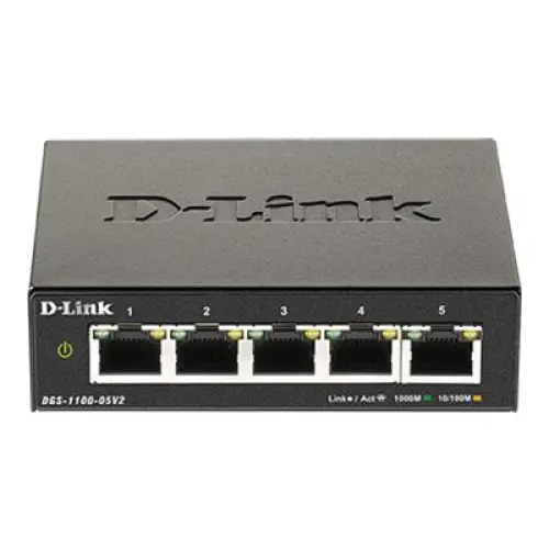 Switch D-Link DGS-1100-05V2/E - Switch - CLI Managed<<<Мрежи<<<Мрежи и умен дом<<<ALSO&&&Компютър Мрежи и